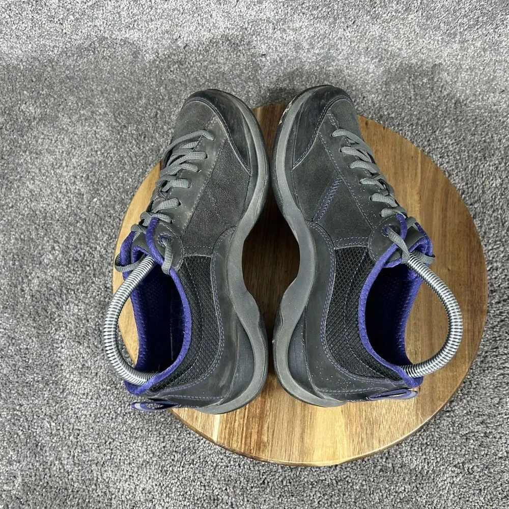 Dansko Sabrina Woman's Sz EU 38 US 7.5 Gray Purple Leather Athletic Shoes Used